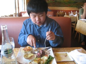 Carmel Valley San Diego Community | Perry Chen | Perry enjoying Filet Mignon at French Gourmet